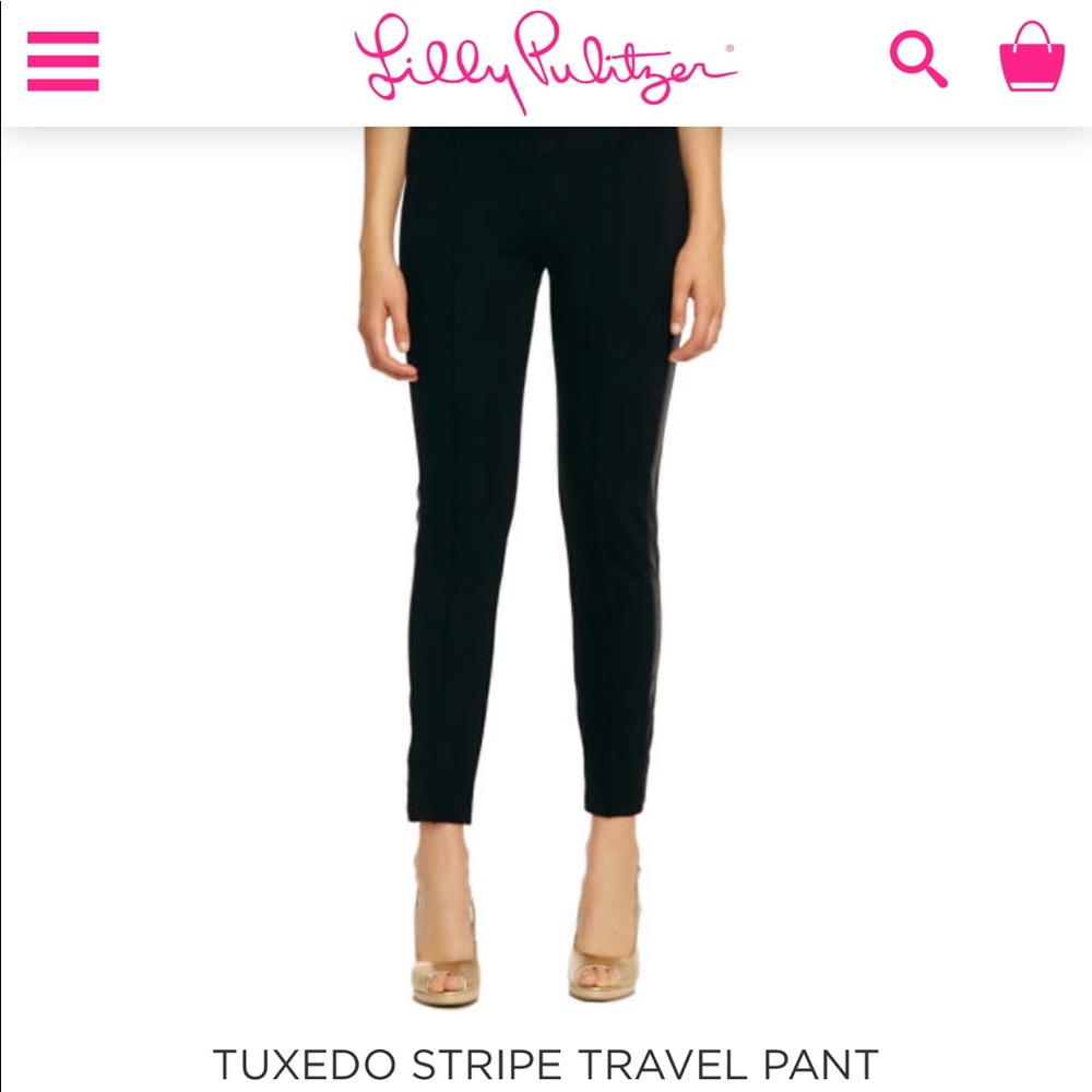 Lilly Pulitzer tuxedo stripe travel pants small