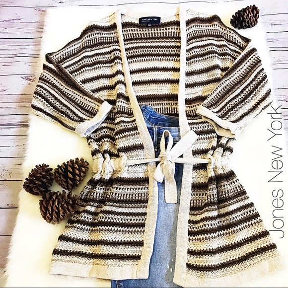 Jones New York Sweaters - Jones New York | Open Front Cardigan With Tie