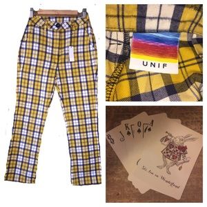 NWT Unif Winx Pant Plaid Sz 24 Flannel Ankle NWT Unif Winx Pant Plaid Sz 24 Flannel Ankle