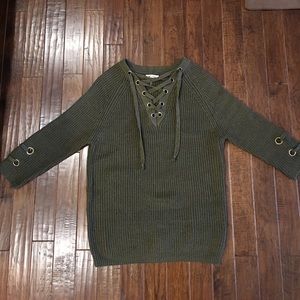 Lace-up Cable Knit Sweater Lace-up Cable Knit Sweater
