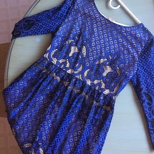 Lace Blue Dress