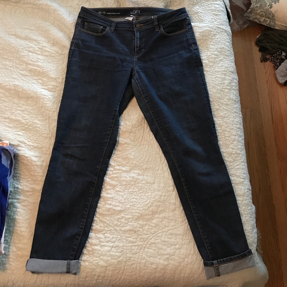 LOFT modern skinny ankle size 10
