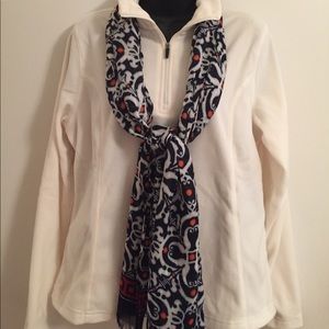 Lands' End Cream Colored Fleece Pull-Over Lands' End Cream Colored Fleece Pull-Over