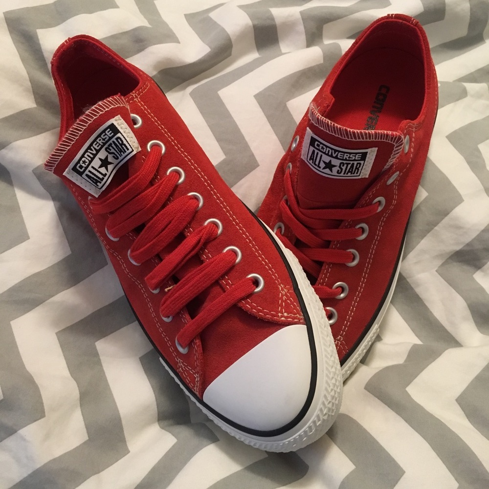 Red Converse- Never Worn!!