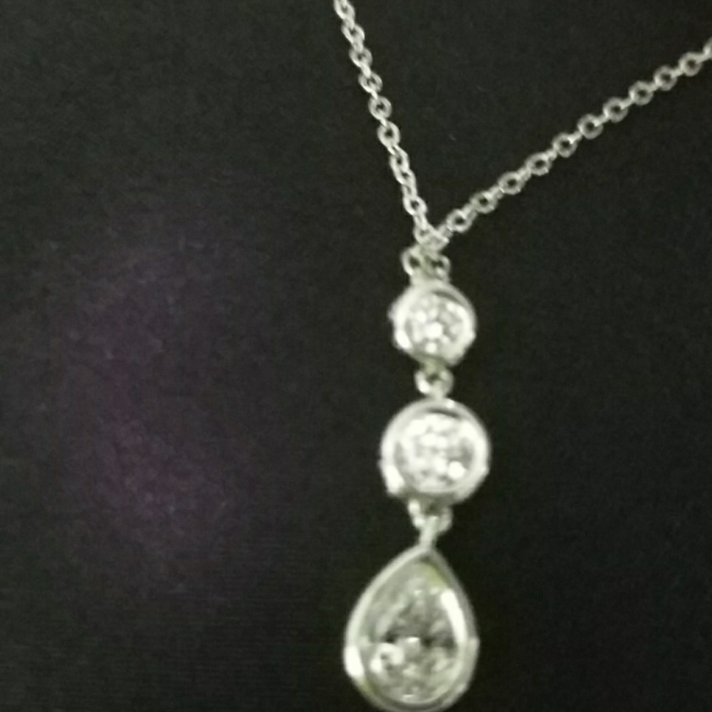 Silver Three Necklace and Earrings - Picture 5 of 6