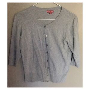 Gray Merona 3/4 Sleeve Cardigan Gray Merona 3/4 Sleeve Cardigan