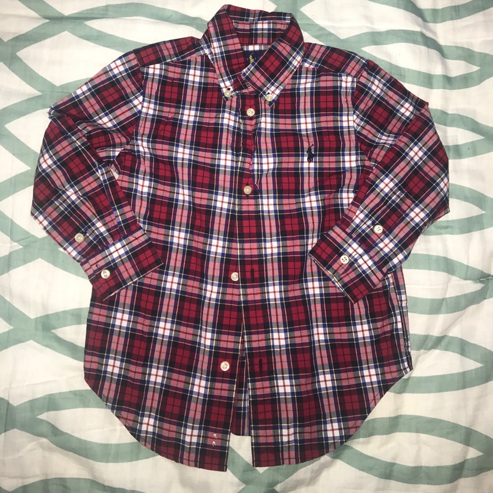 EUC - Polo by RL: Boy LS Button down - Sz. 3T