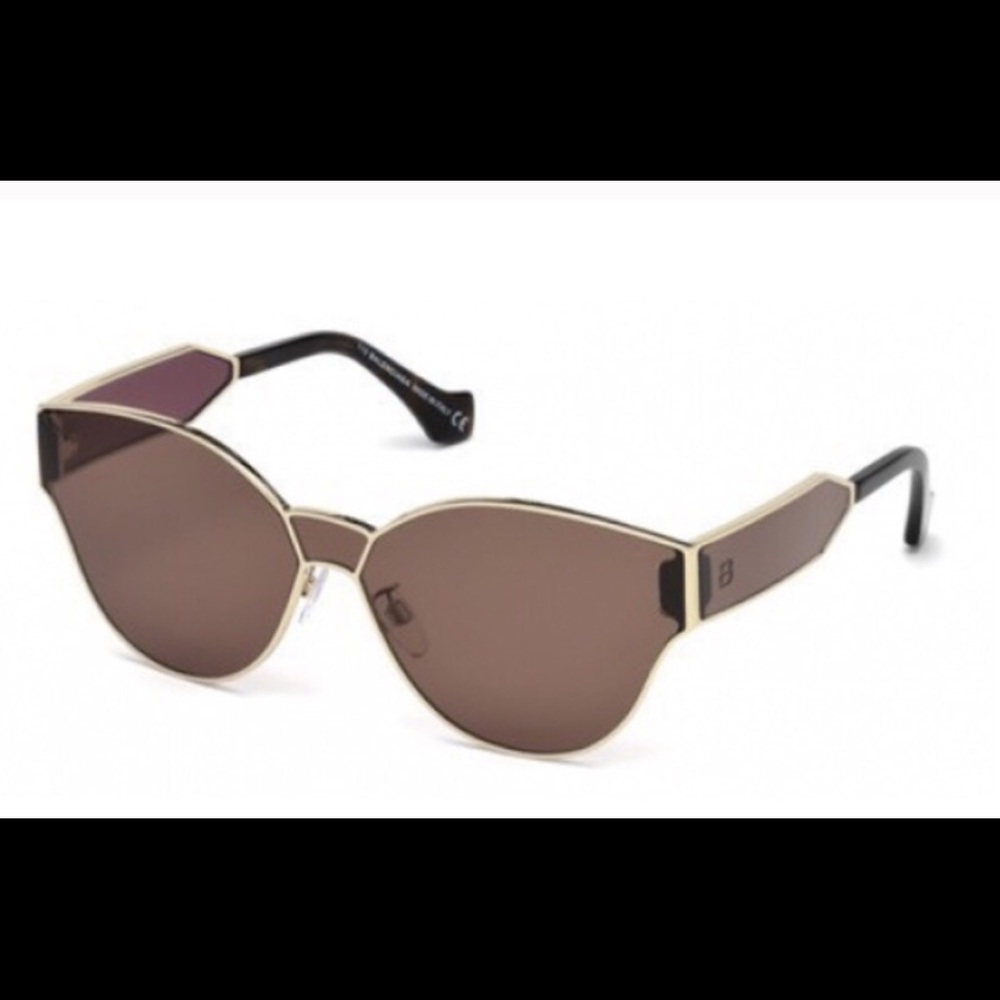 Balenciaga Brown and Gold Sunglasses  BA96