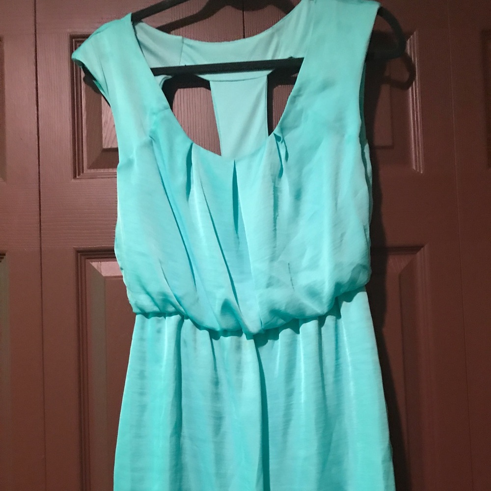 Teal cocktail dress
