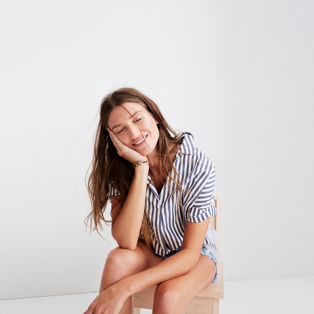 Madewell Courier Shirt in Stripe Mix