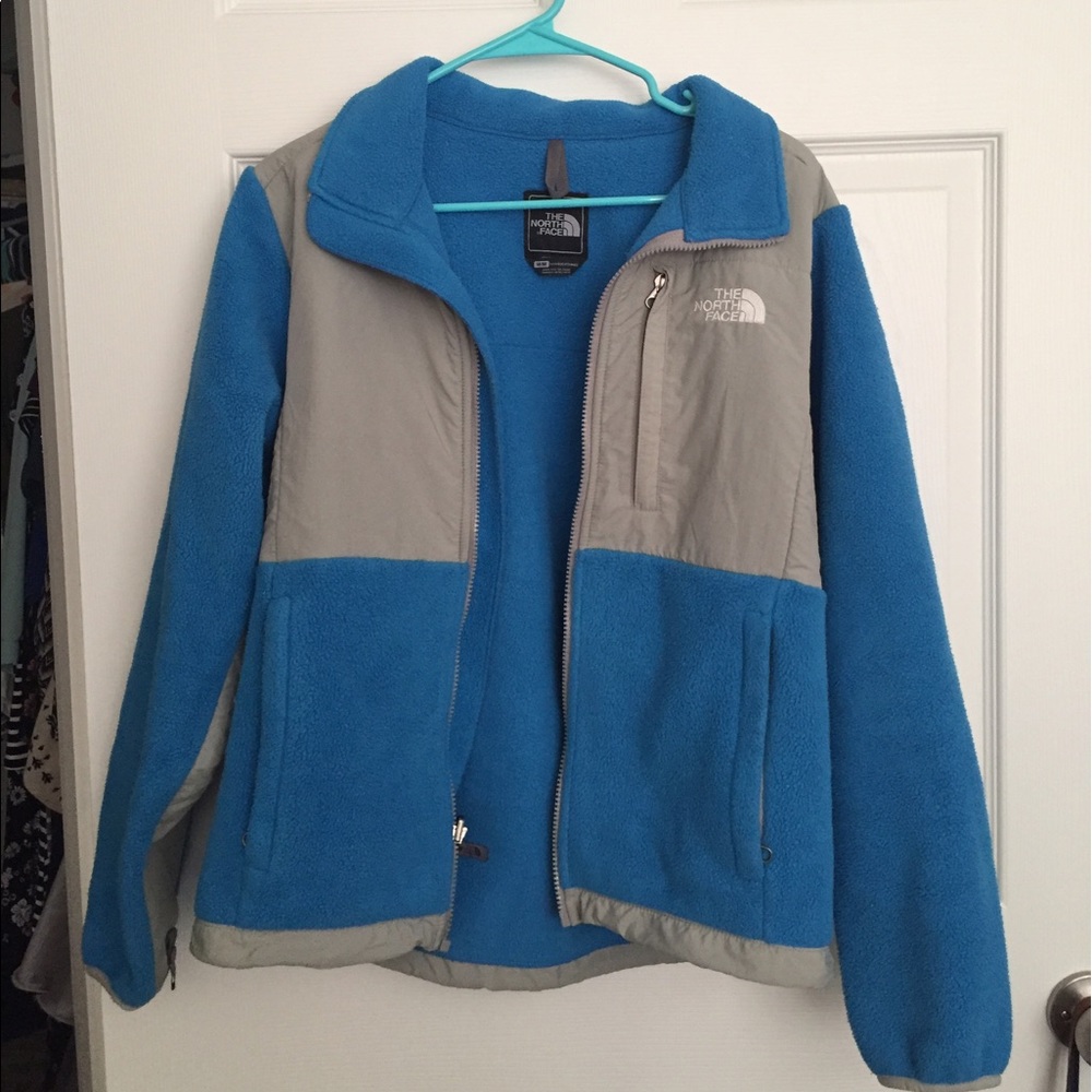 North Face blue fleece jacket