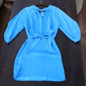 EUC Viereck "Hot Sake" 100% Blue Silk Dress