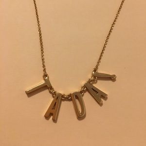 Kate Spade gold "TADA!" Necklace
