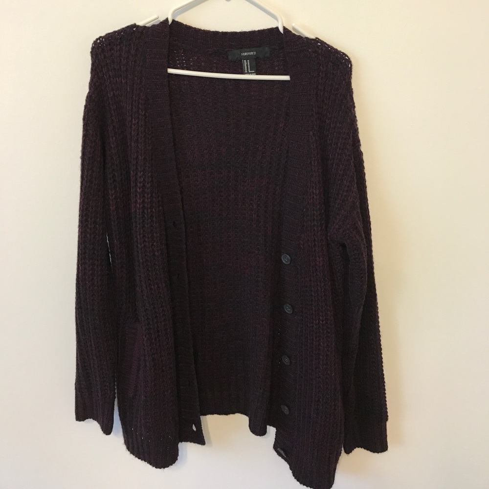 Forever 21 purple Cardigan