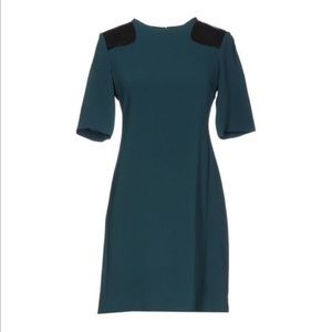 Marc by Marc Jacobs Emerald Green & Leather Dress