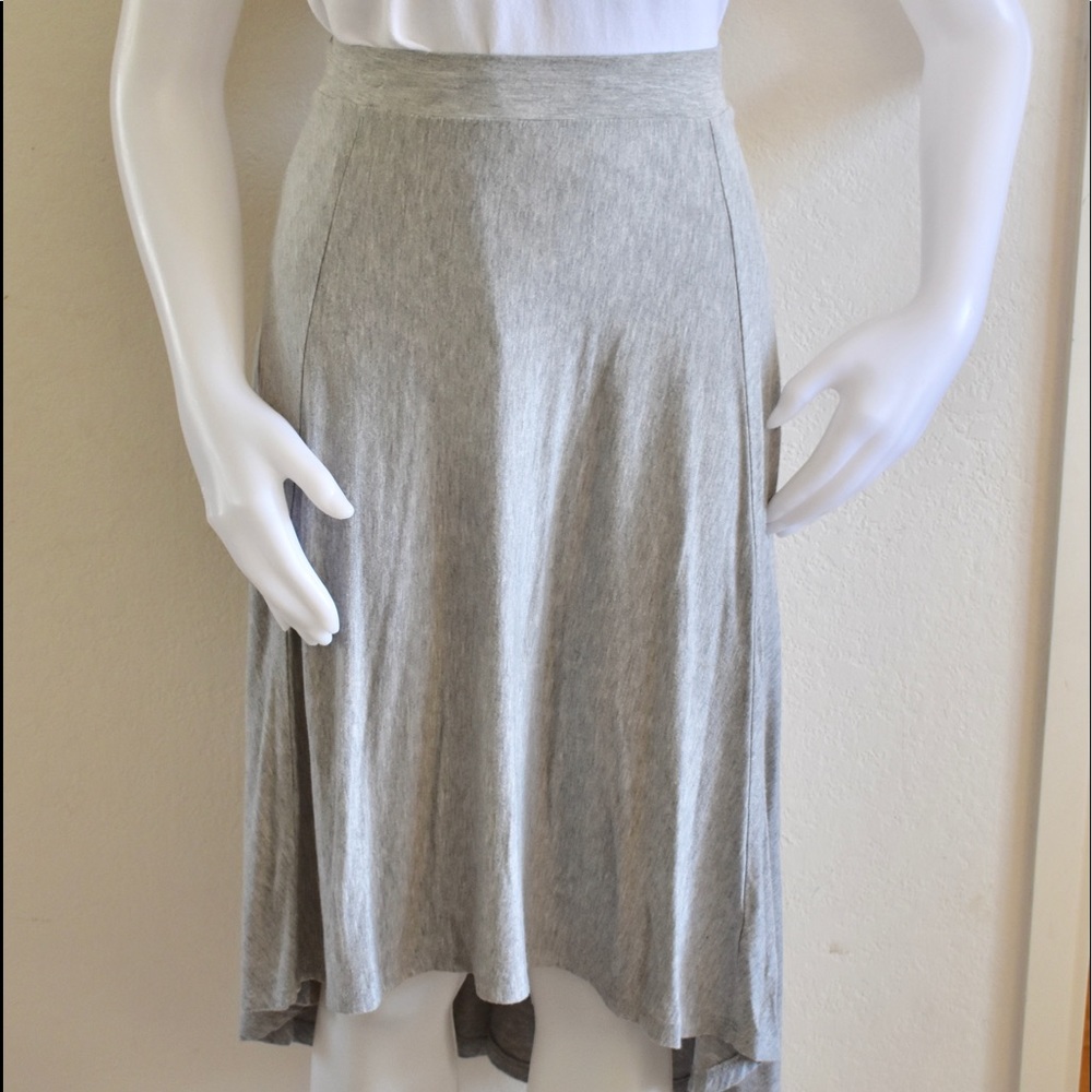 STEM Modal Hi-Lo Skirts: Gray, Black, Blue Coral L