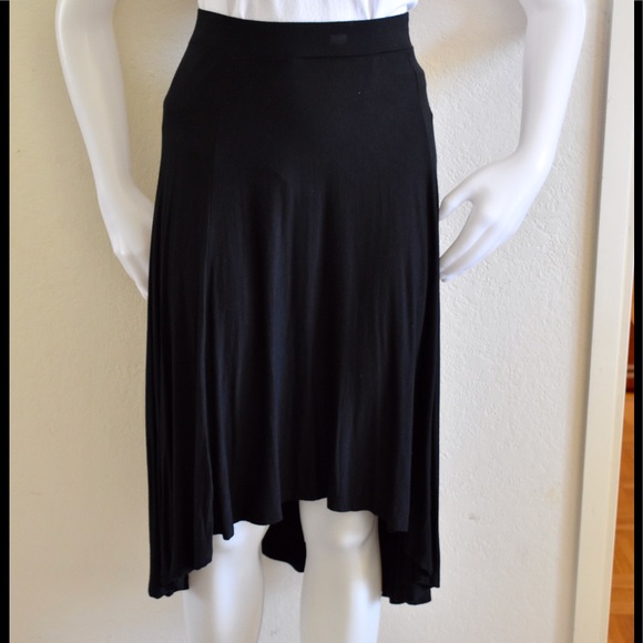 STEM Modal Hi-Lo Skirts: Gray, Black, Blue Coral L - Picture 3 of 8