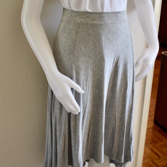 STEM Modal Hi-Lo Skirts: Gray, Black, Blue Coral L - Picture 4 of 8