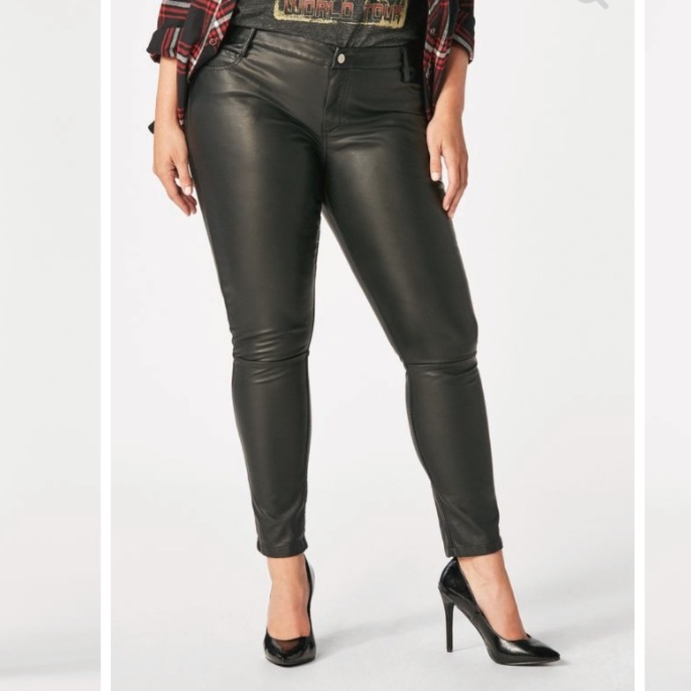 JustFab leather jegging