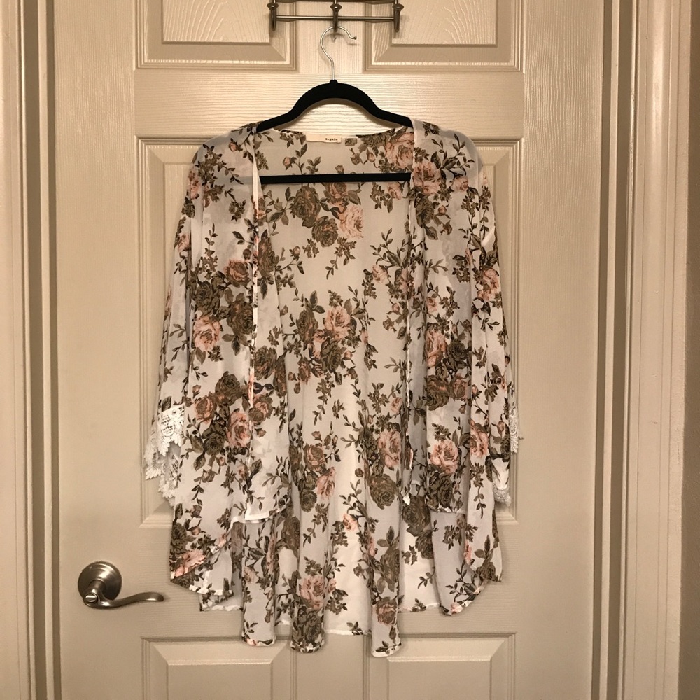 Flower Printed Kimono