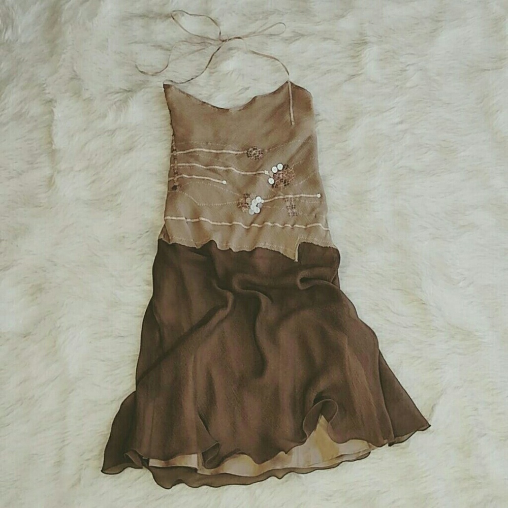 Silk and embellished dress