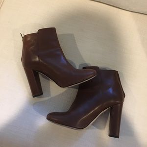 JCrew brown leather booties