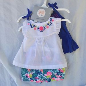 NWT 3 Piece Carter's Sun Outfit Newborn size