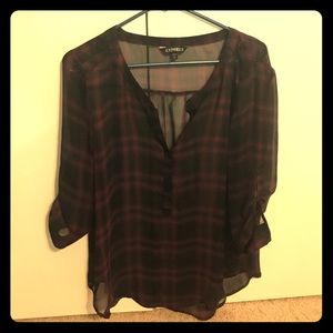 Express partial-button blouse!