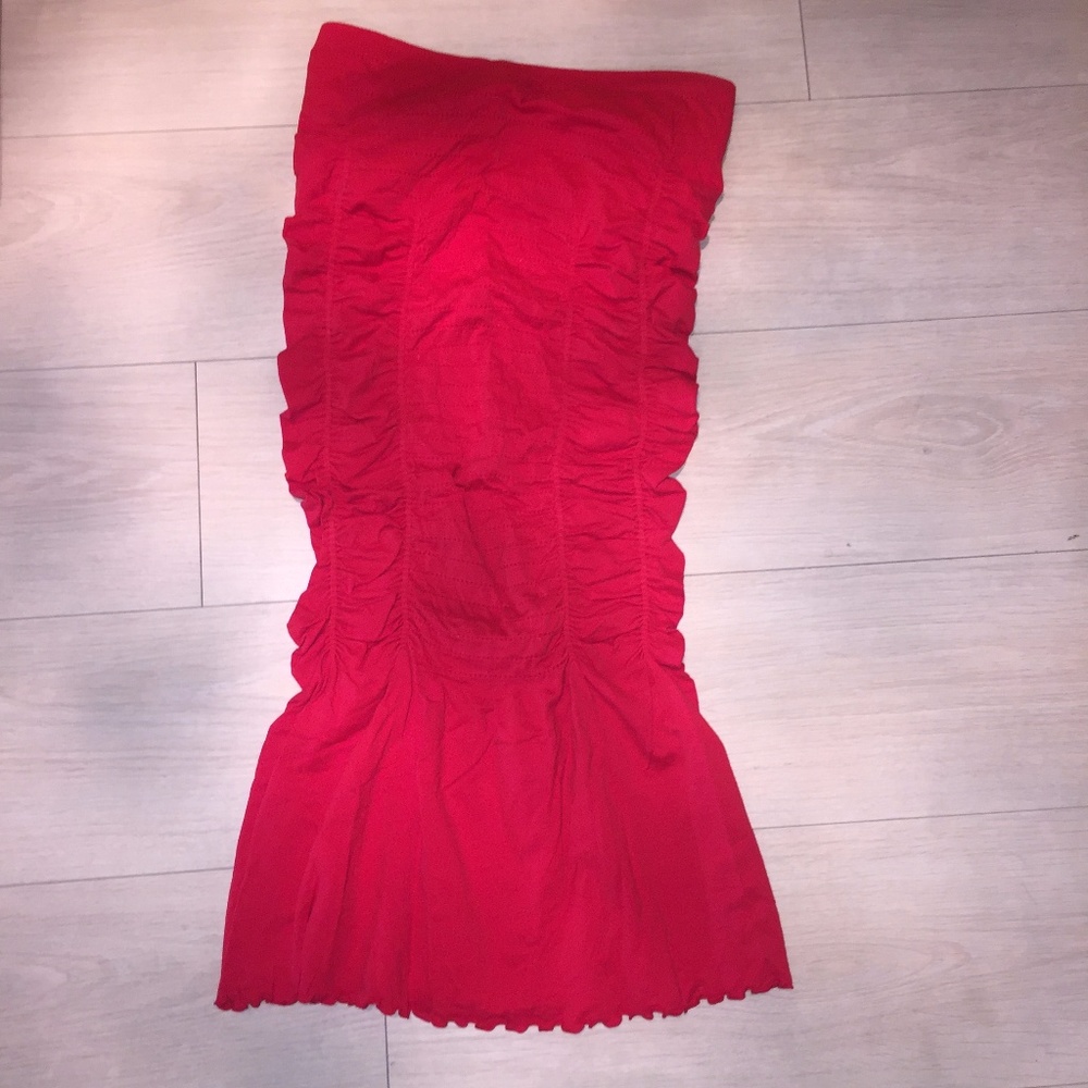 Flirty Guess Red Strapless Tube Dress M/L