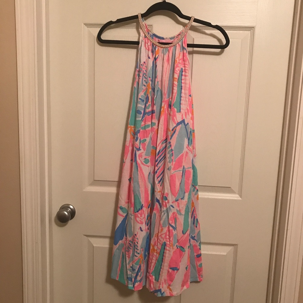 Girls L Alyssa Trapeze Dress Out to Sea