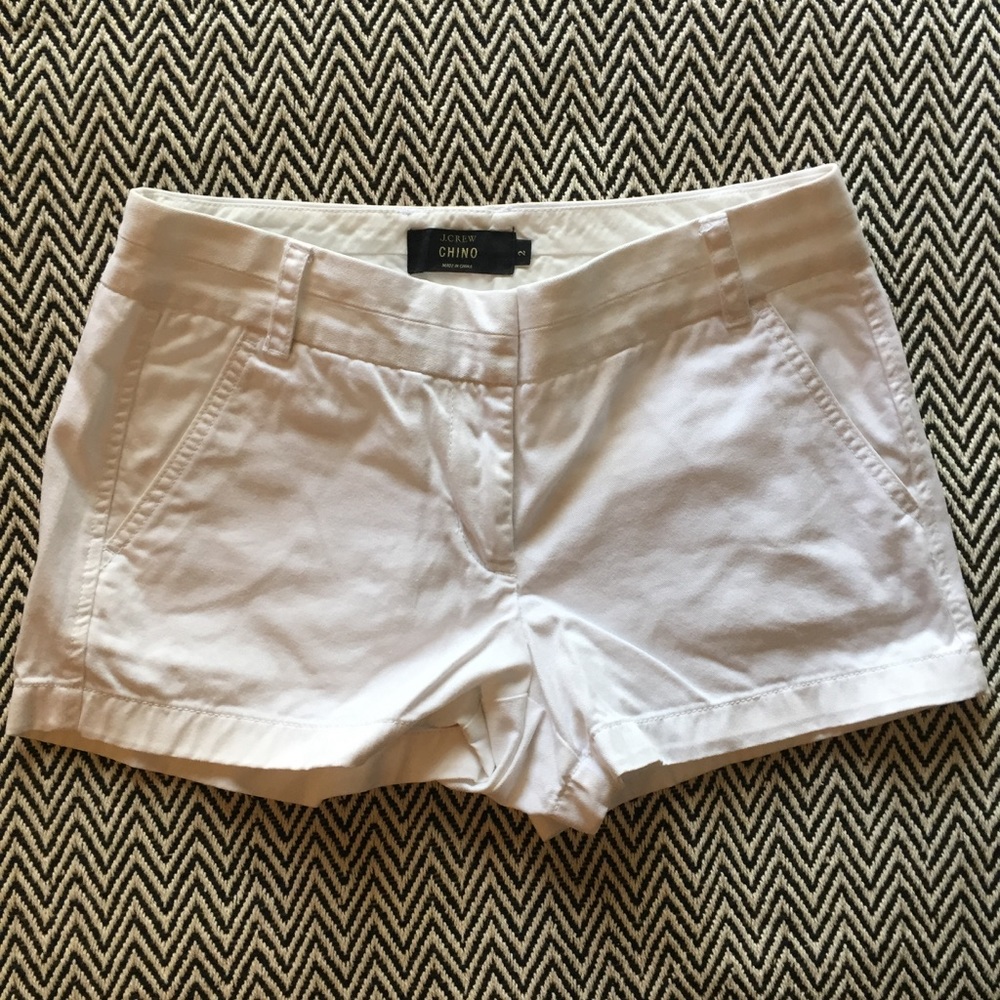 WHITE CHINO SHORTS | J. Crew | 2
