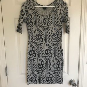 Aztec Print Mini Bodycon Dress