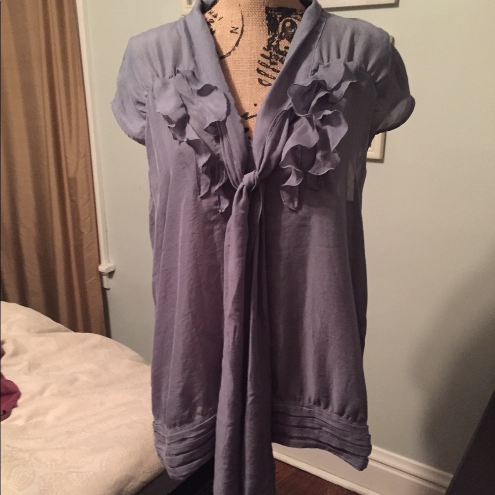 Super Cute Tie Front Top