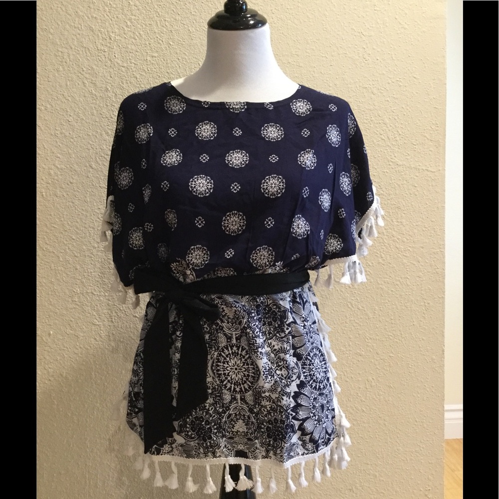 NWT Cute Design Tassel Long Top!