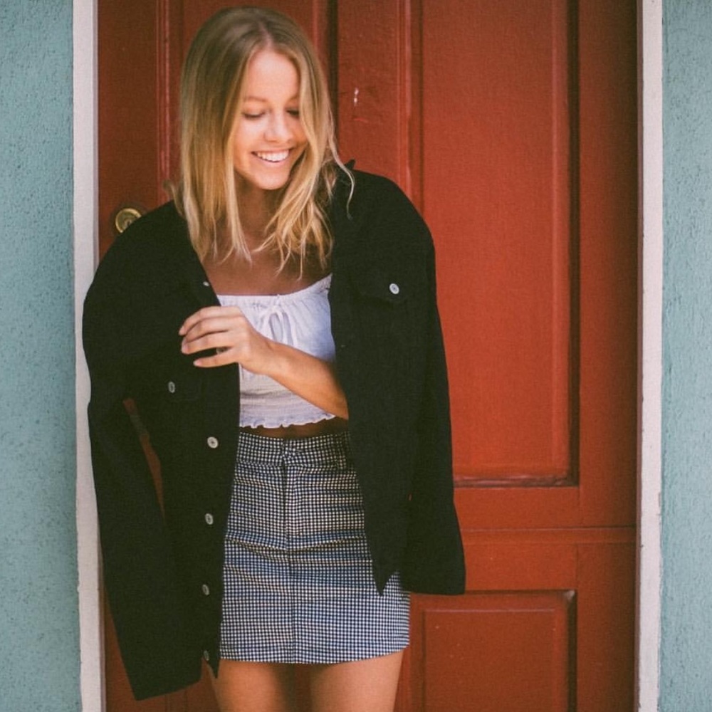 Brandy Melville Gingham Juliette Skirt