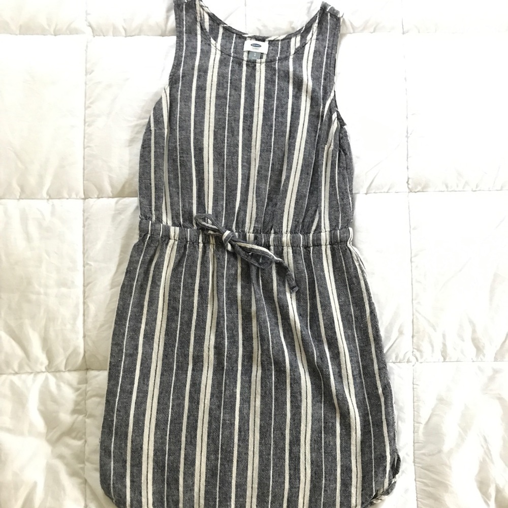 Old Navy sleeveless chambray/white striped Dress