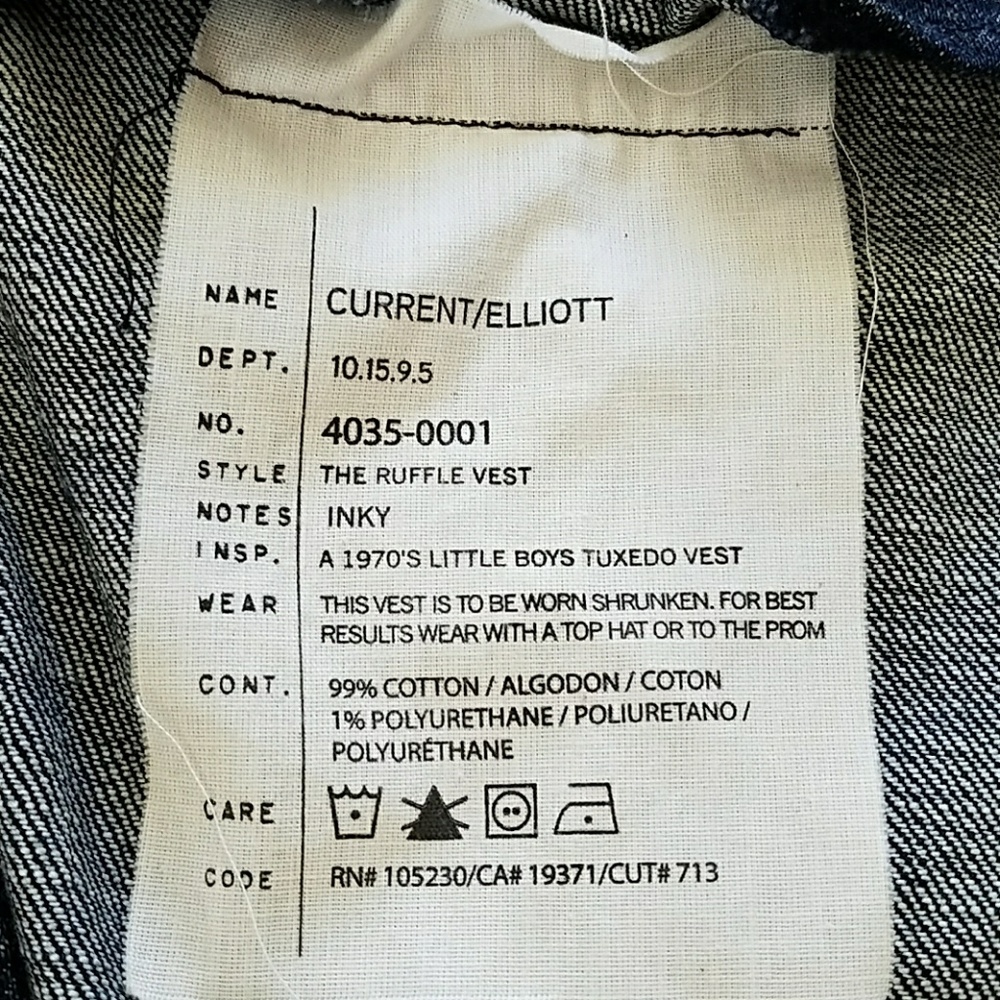 Current/ Elliot The Ruffle Vest / Inky - Picture 2 of 7