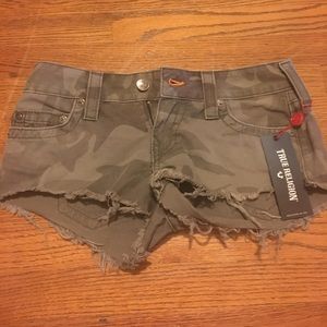 True religion camo shorts