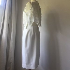 Badgley Mischka white cocktail dress!