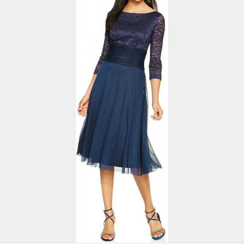 Jessica Howard size 16 navy blue dress/wedding