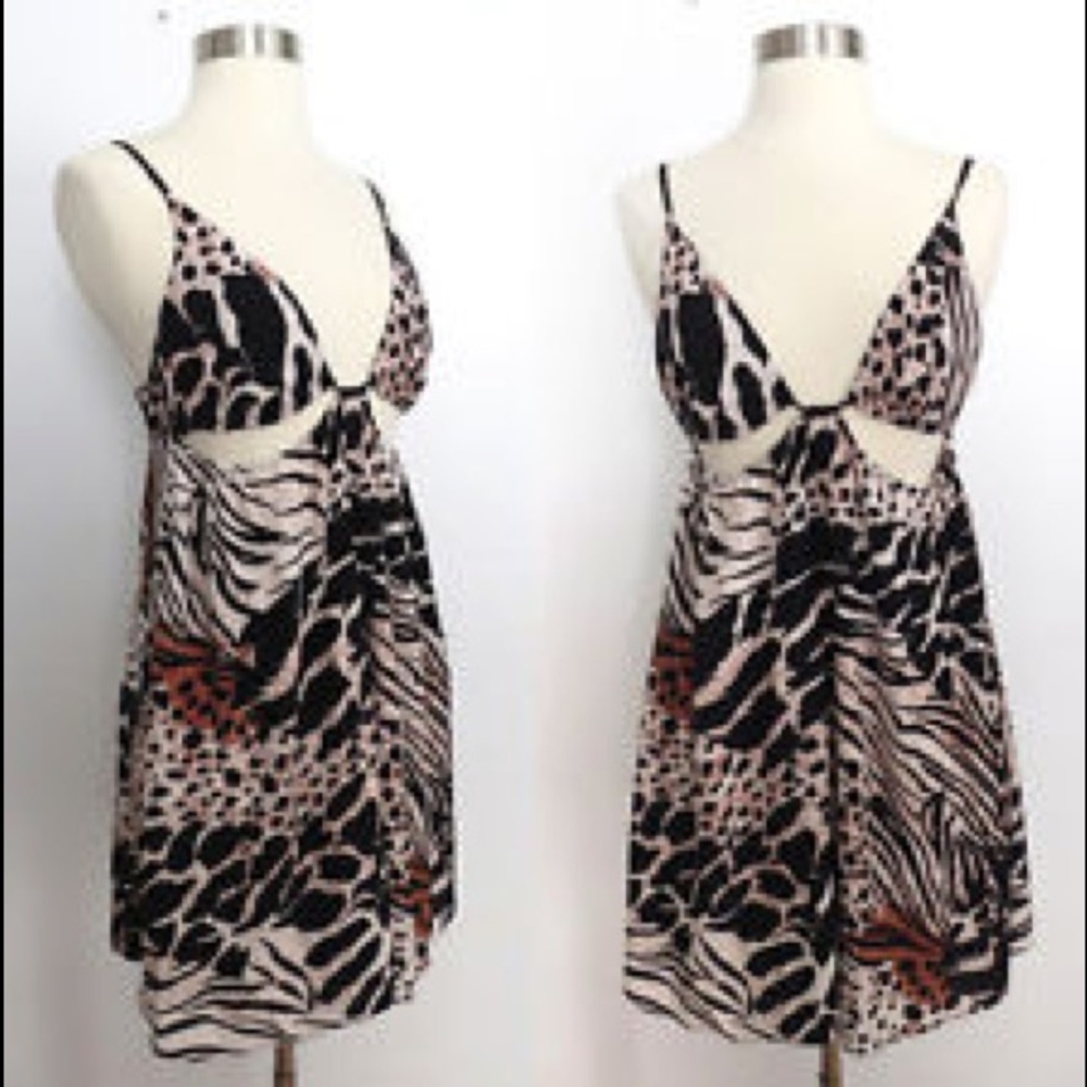 NWT Silence & Noise animal print dress S