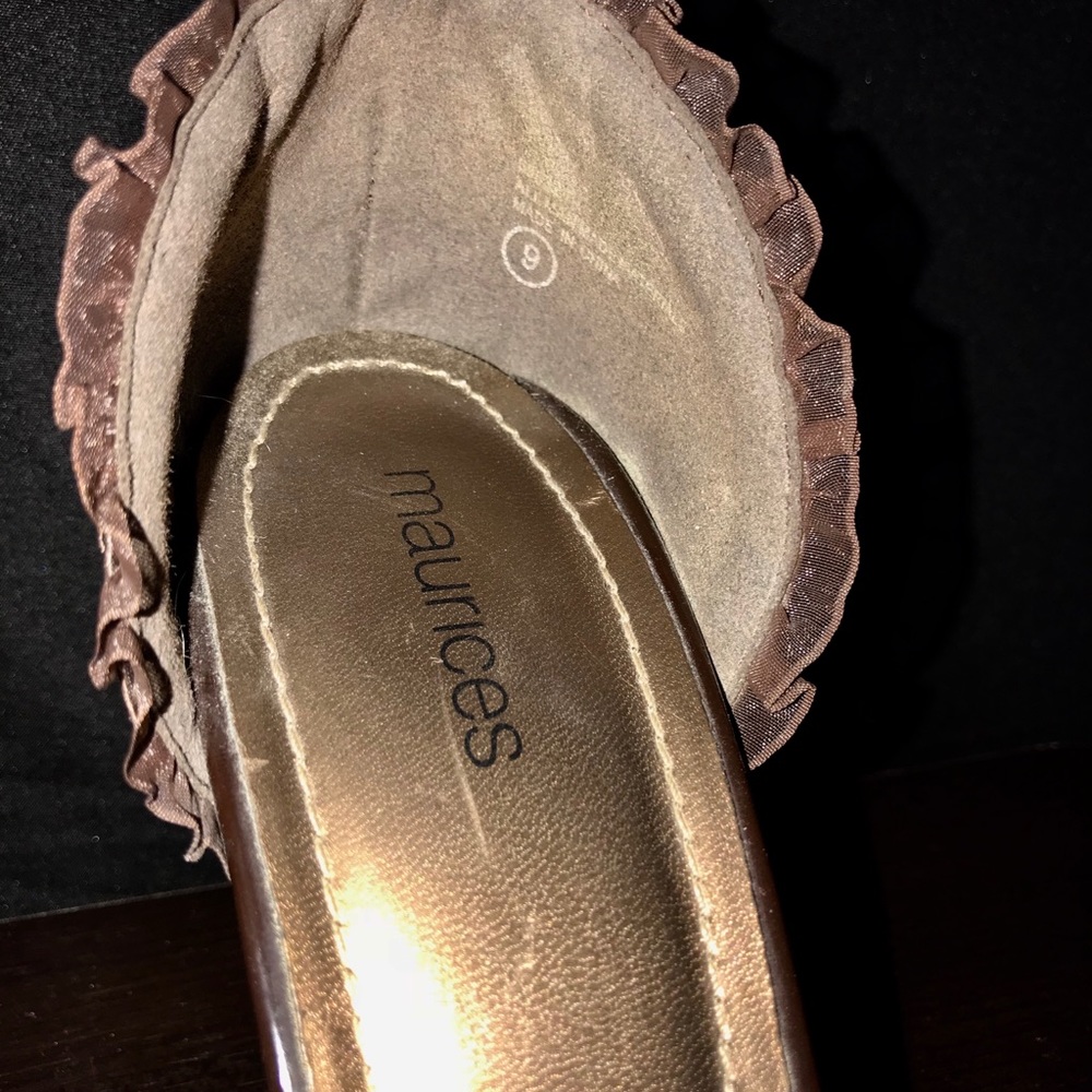 Bronze Ruffled-Style High Heels - Picture 6 of 6