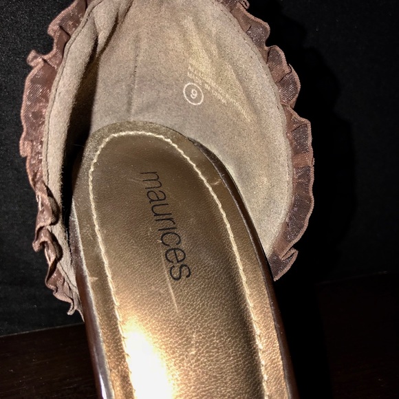 Bronze Ruffled-Style High Heels - Picture 6 of 6