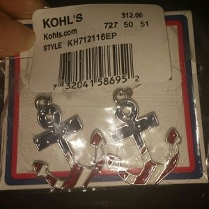 American Flag Anchor Earrings