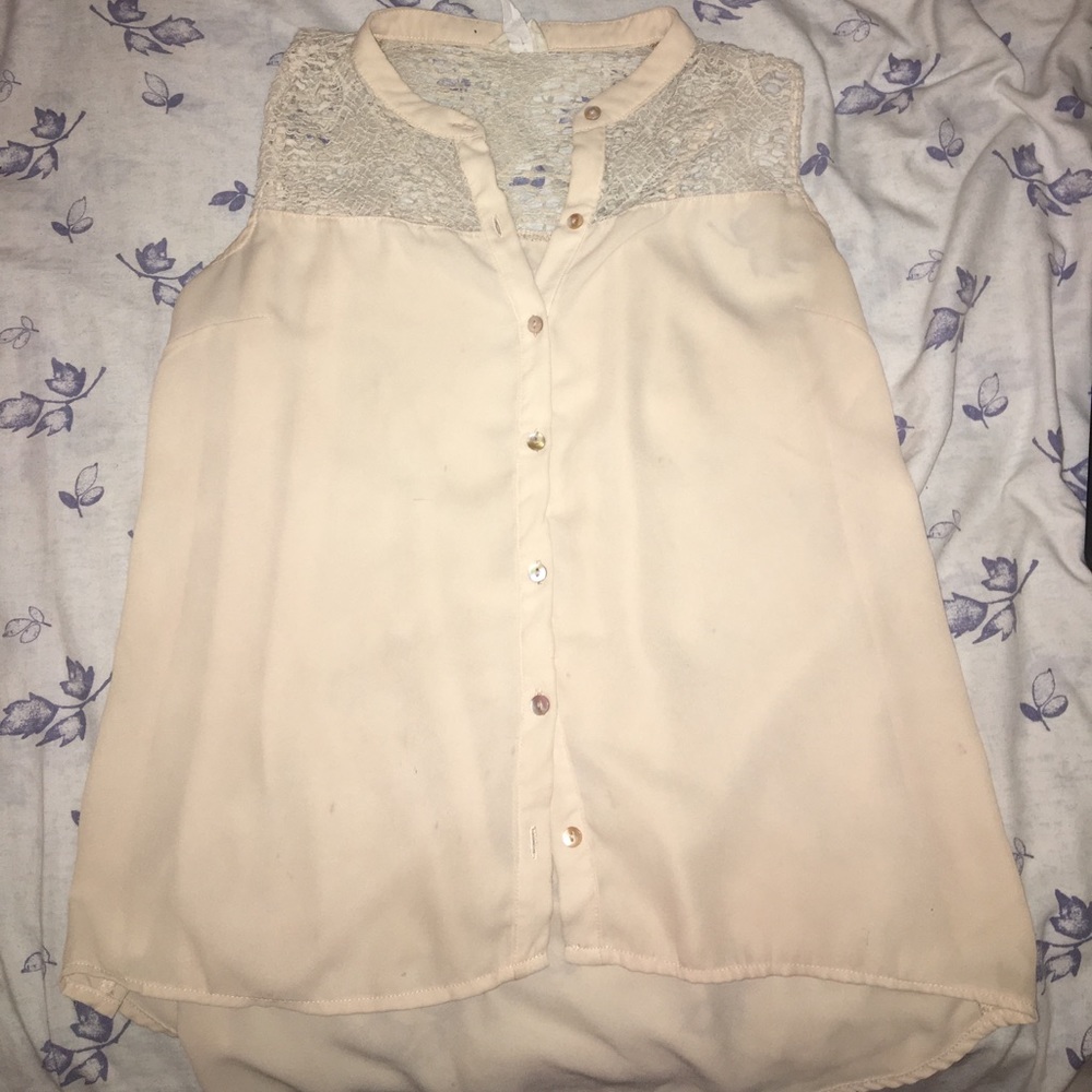 Cream Tank Top