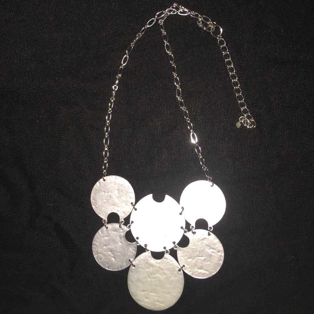 Silver statement necklace