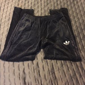 Men's Velour Adidas track pants