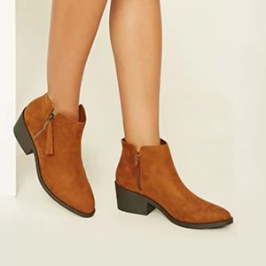 Faux Suede Ankle Booties