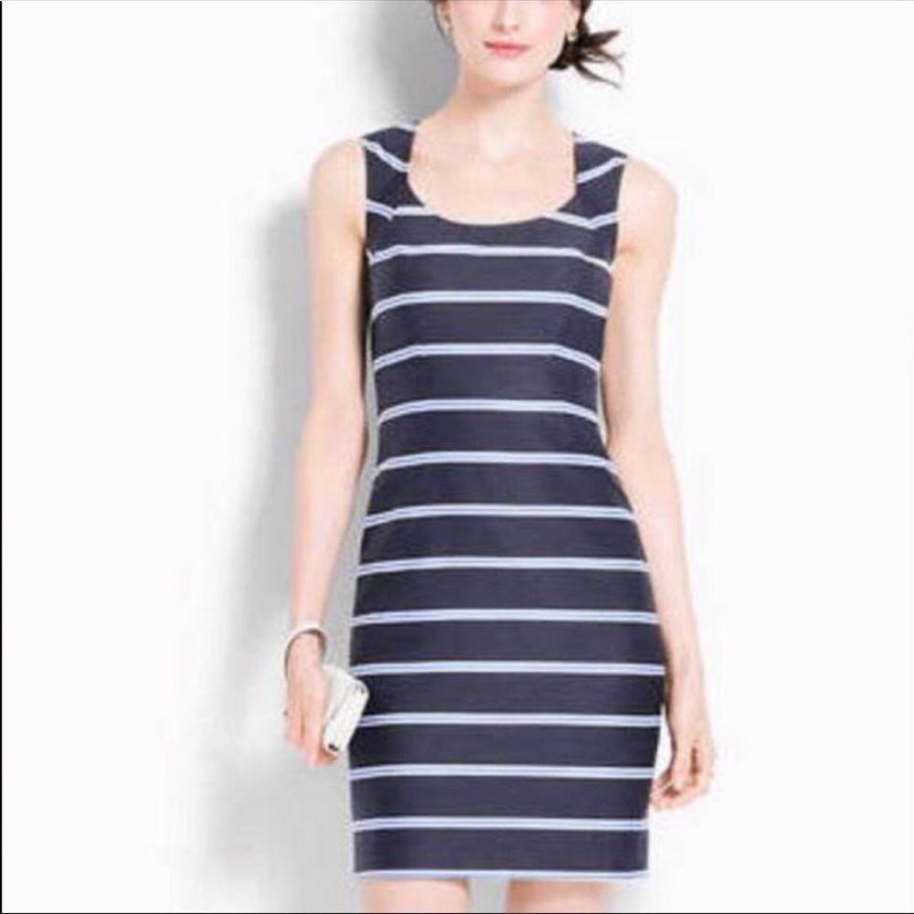 Navy Blue striped Ann Taylor dress