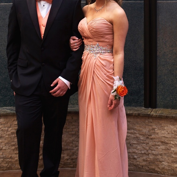 Bicici & Coty Peach Prom Dress - Gown - Picture 3 of 8